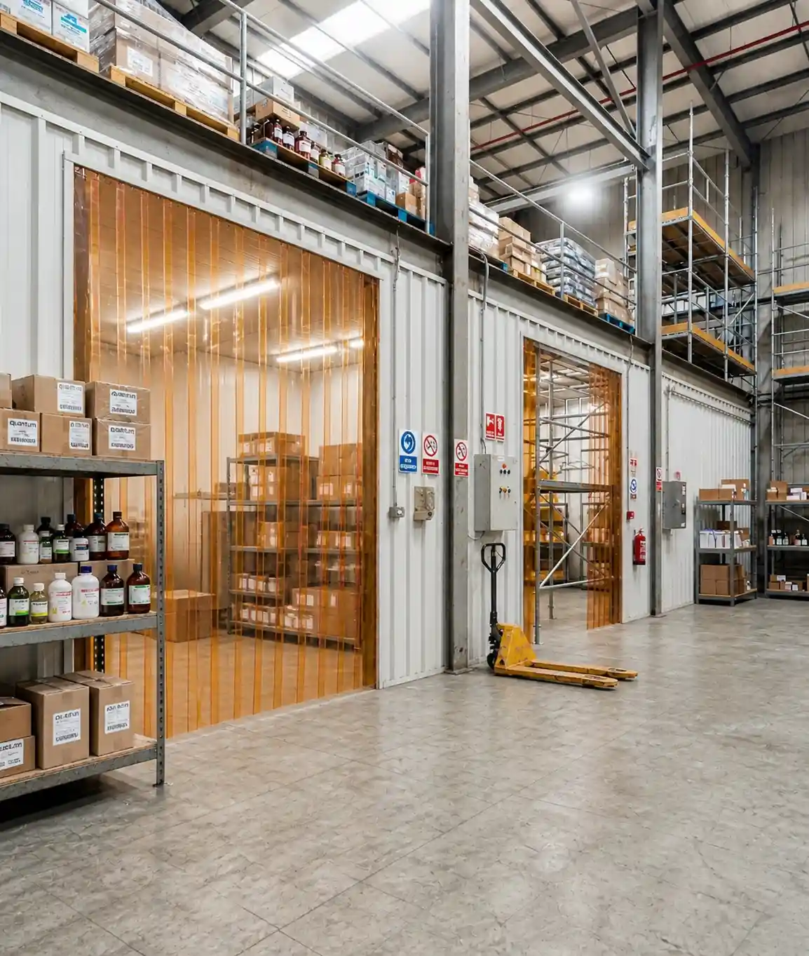 Cortinas hawaianas ámbar anti insecto para industria alimentaria certificadas HACCP