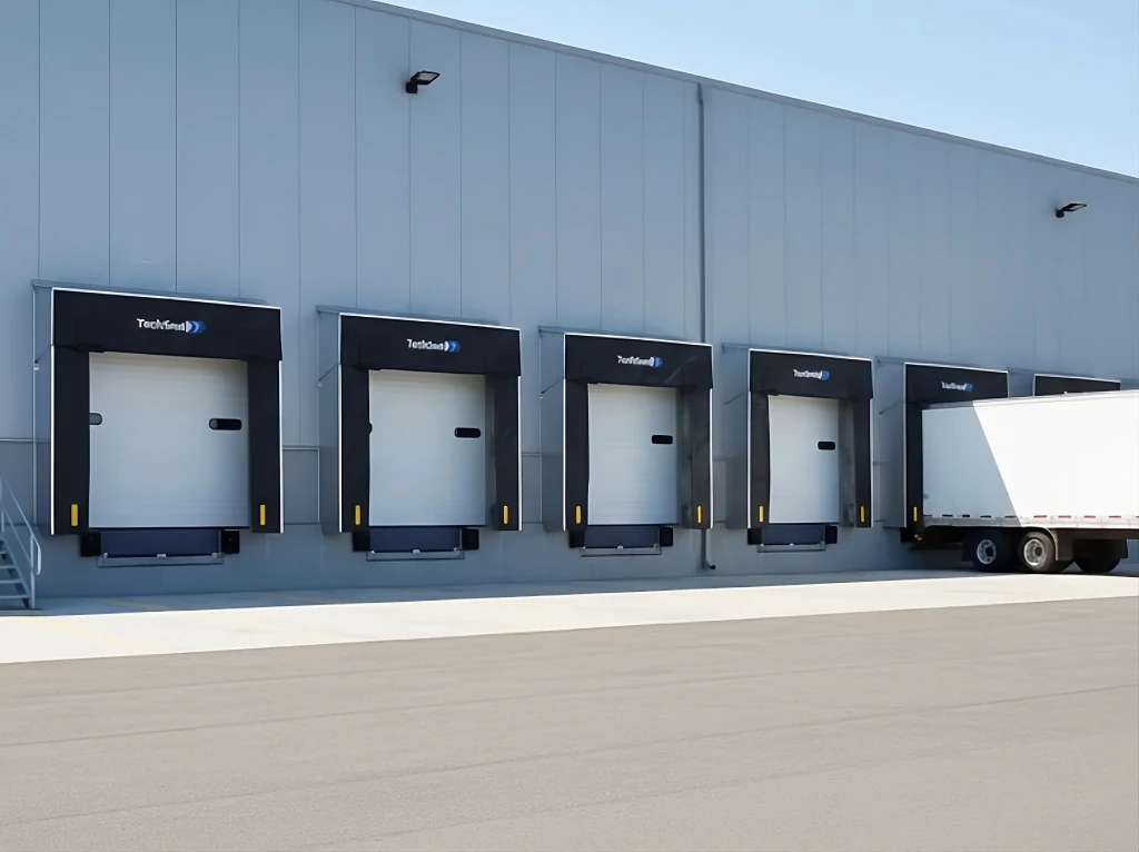Shelter rígido de andén Techseal instalado en centro logístico